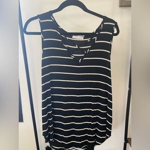 Emory Park black tank with white stripes